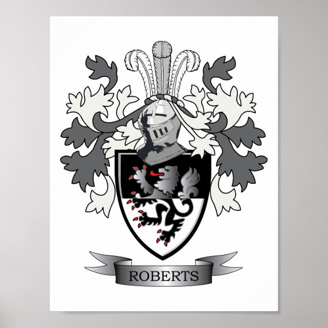 Poster Armoiries de Roberts Family Crest (Devant)