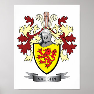 Poster Armoiries de Vaughn Family Crest
