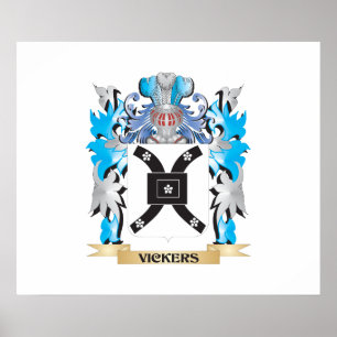 Poster Armoiries de Vickers - Armoiries de la famille