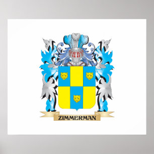 Poster Armoiries de Zimmerman - Armoiries de la famille