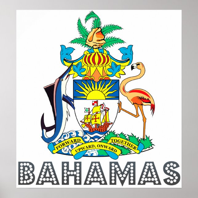 Poster Armoiries des Bahamas (Devant)