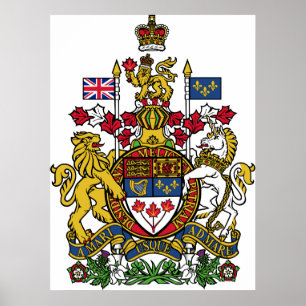 Poster Armoiries du Canada Symbole officiel de l'héraldiq
