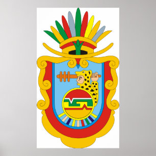 Poster Armoiries Guerrero Mexique Symbole officiel Logo
