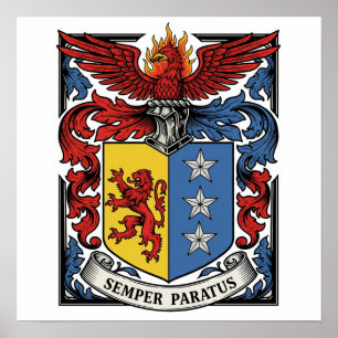 Poster Armoiries héraldiques de Semper Paratus