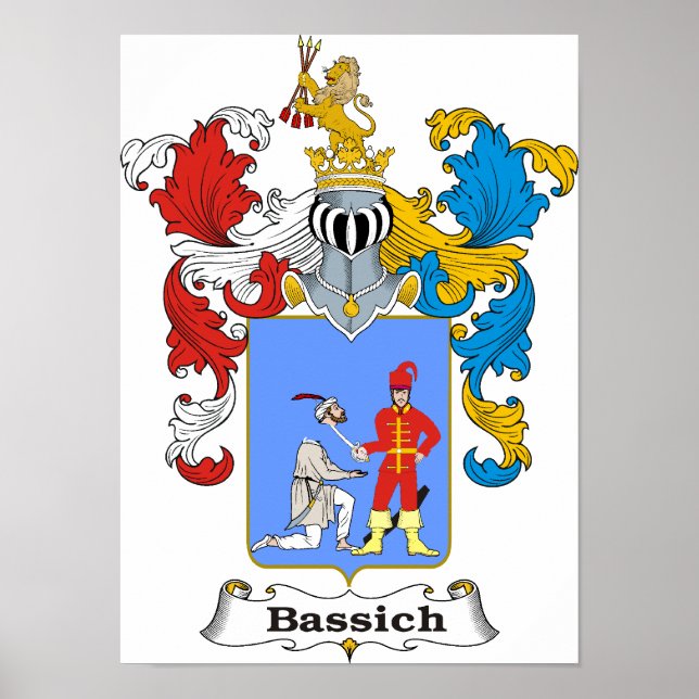 Poster Armoiries hongroises de la famille Bassich 10x15"  (Devant)