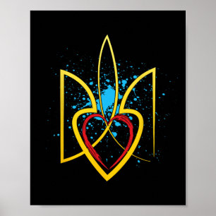 Poster Armoiries nationales de l'Ukraine ukrainien Kiev H