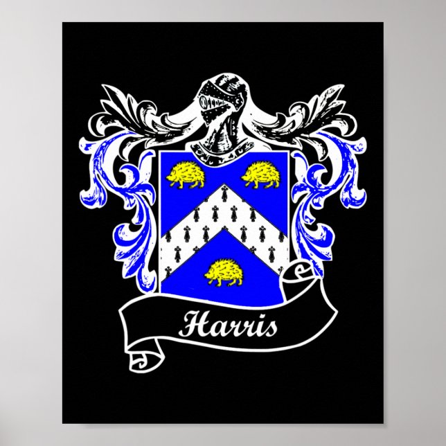 Poster Armoiries Nom de famille Nom Famille Crest (Devant)