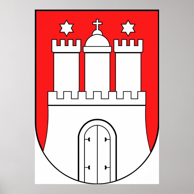 Poster Armoiries officielles Symbole d'Allemagne de Hambo (Devant)