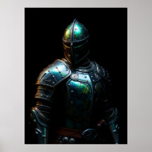 Armure de Chevalier Médiéval, Couleurs Abstraites