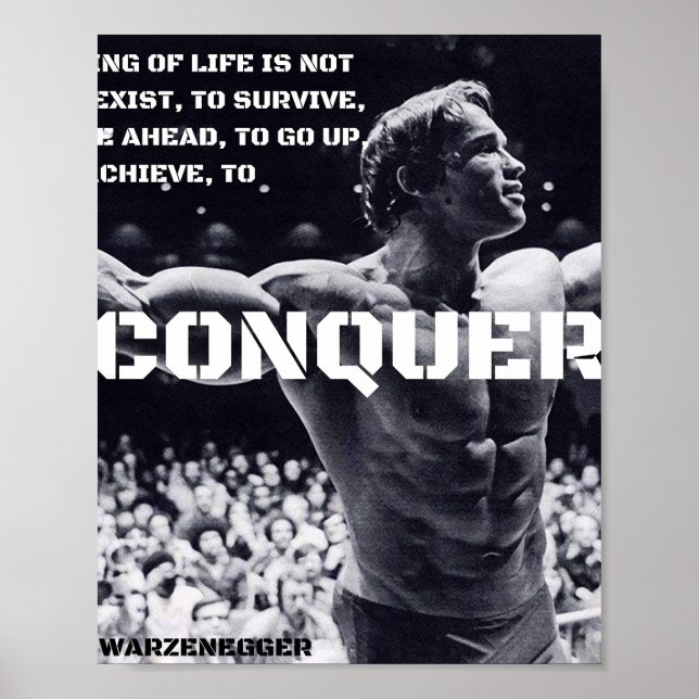 POSTER ARNOLD SCHWARZENEGGER - CITE CONQUER (Devant)