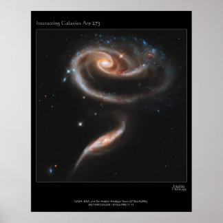 Poster ARP-273 Galaxies en interaction