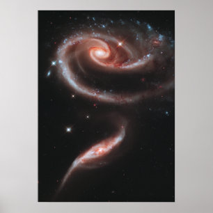 Poster Arp 273 Galaxies en interaction (télescope Hubble)