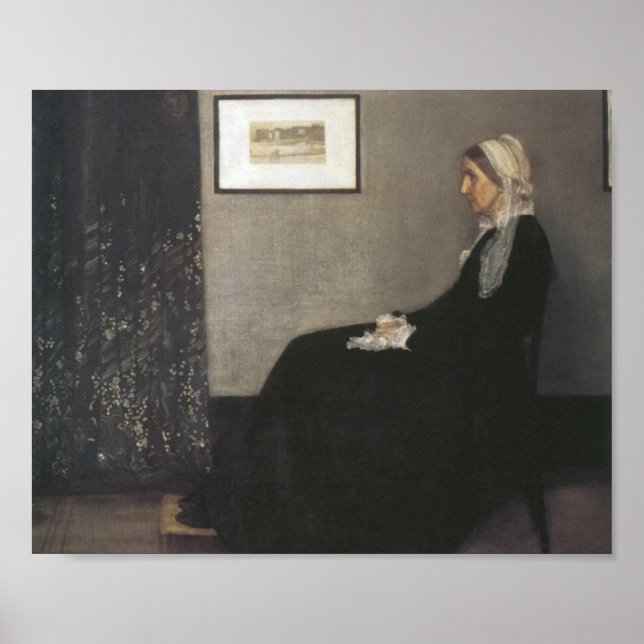 Poster Arrangement en gris et noir - Mère de Whistler (Devant)