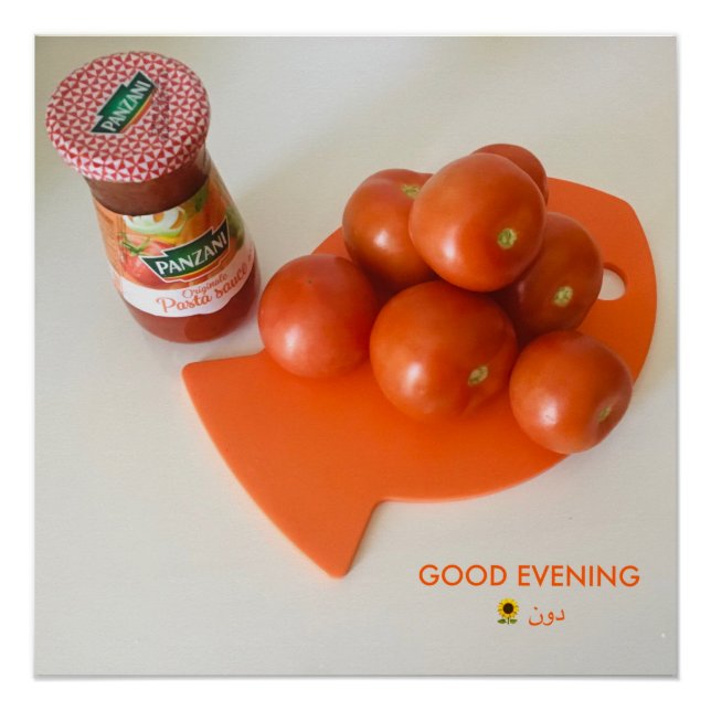 POSTER ARRANGEMENT TOMATES ET PÂTES (Devant)