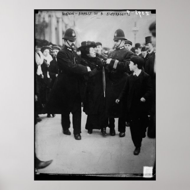Poster Arrestation d'une Suffragette à Londres Angleterre (Devant)
