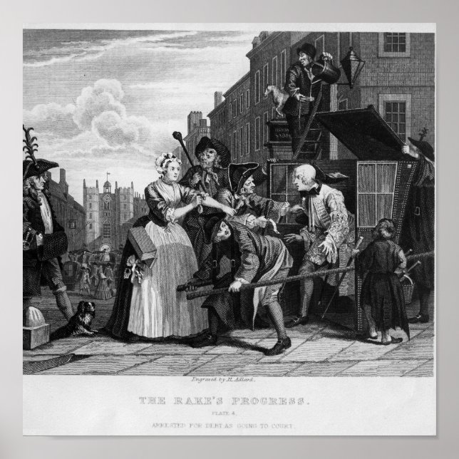 Poster Arrestation pour dette, assiette V (Devant)