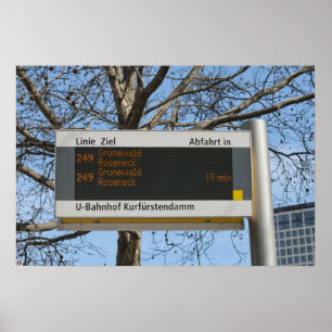 Poster Arrêt de bus Connexion Berlin