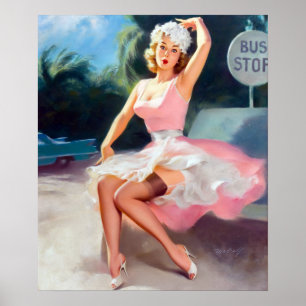 Poster Arrêt de bus - Pin