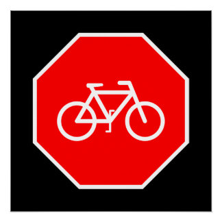 Poster Arrêt de vélo