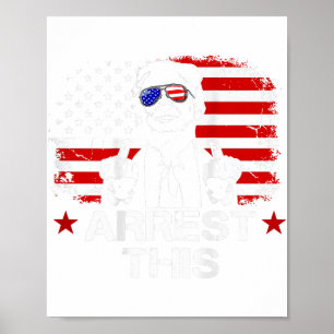 Poster Arrêter ce Trump Doigts Pro Trump Drapeau américai