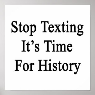 Poster Arrêter de texter Il est temps pour l'histoire