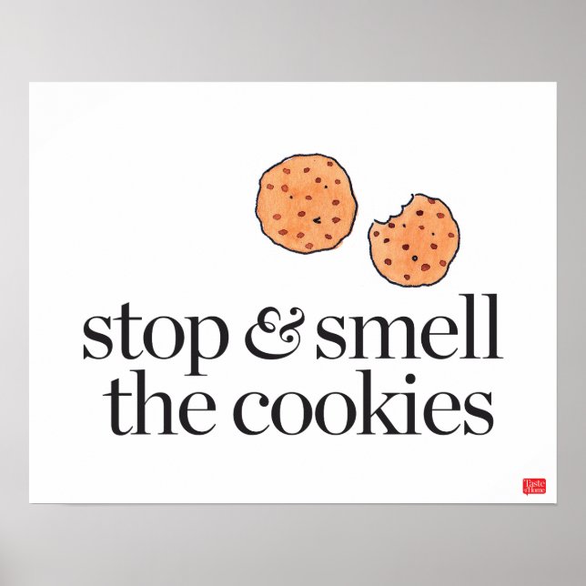 Poster Arrêter et sentir les cookies (Devant)