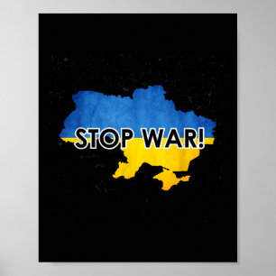 Poster Arrêter La Guerre En Ukraine _ Appuyer Les Ukraini