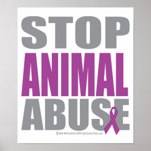 Poster Arrêter la maltraitance animale