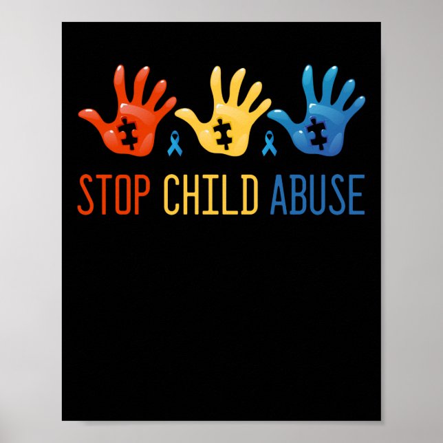 Poster Arrêter la maltraitance des enfants Prévention de  (Devant)