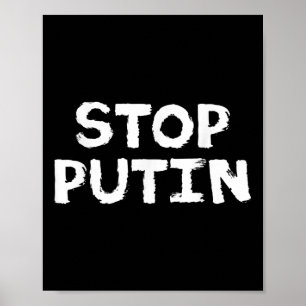 Poster Arrêter la manifestation anti-guerre de Poutine