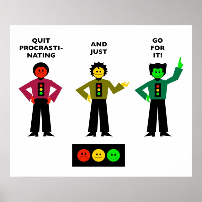 Poster Arrêter la procrastination (Devant)