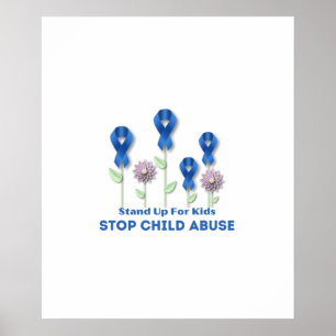 Poster Arrêter la violence envers les enfants Sensibilisa