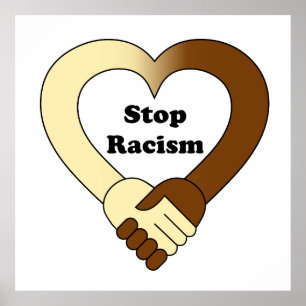 Poster Arrêter l'affiche contre le racisme