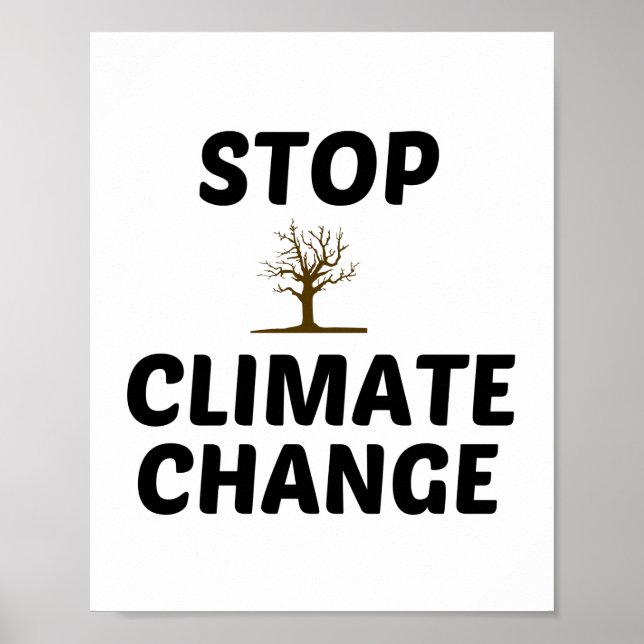 POSTER ARRÊTER LE CHANGEMENT CLIMATIQUE (Devant)