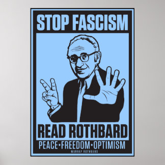 Poster Arrêter le fascisme : Lire l'impression Rothbard
