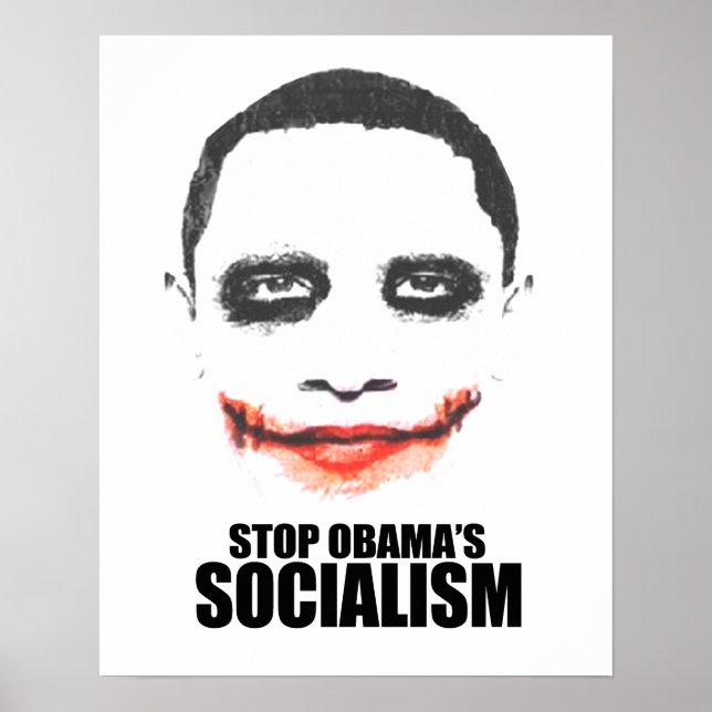 POSTER ARRÊTER LE SOCIALISME OBAMA (Devant)