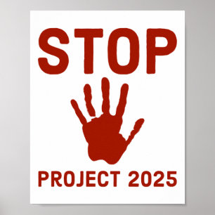 Poster Arrêter Project 2025 Horror Design With Handprint
