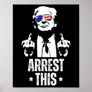 Poster Arrêter Trump et ses doigts pour Trump