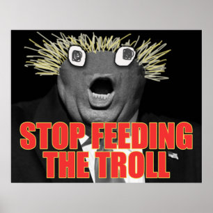 Poster Arrêtez D'Alimenter Le Troll