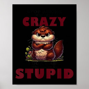 Poster Arrêtez de demander pourquoi je suis folle je ne d