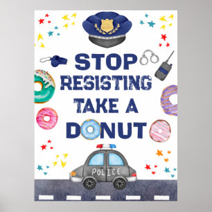 Poster Arrêtez de résister à la nourriture du parti Anniv