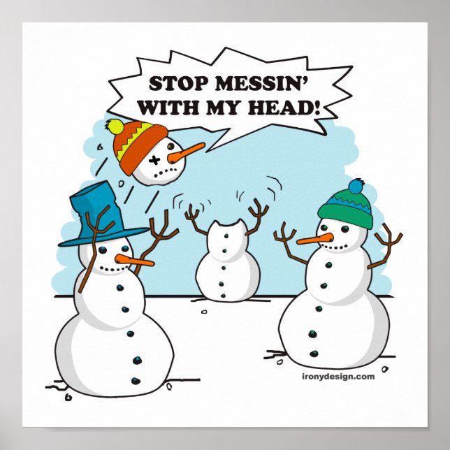 Poster Arrêtez de vous embrouiller avec ma tête (Devant)