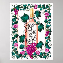 Arrêtez et sentez le vin rosé Lover personnalisé