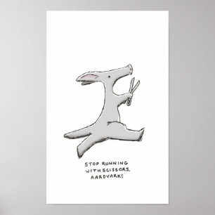 Poster arrêtez le fonctionnement avec des ciseaux,