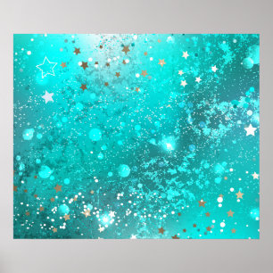 Poster Arrière - plan à huile Turquoise de la menthe