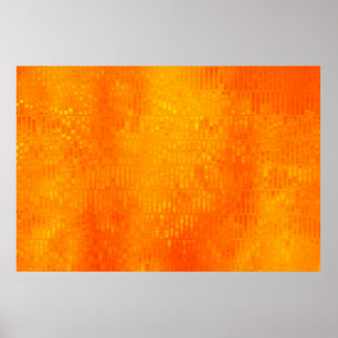 Poster Arrière - plan abstrait en mosaïque orange brillan