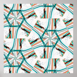 Poster Arrière - plan abstrait fractal. Effets numériques
