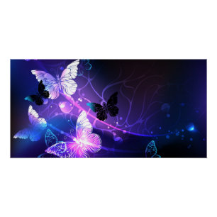 Poster Arrière - plan avec papillons de nuit
