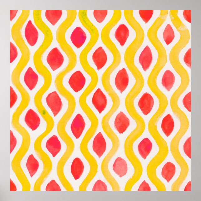 Poster arrière - plan d'aquarelle Abstrait (Devant)