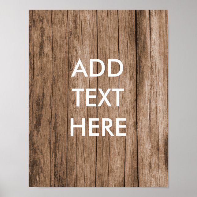 Poster Arrière - plan de bois personnalisé (Devant)